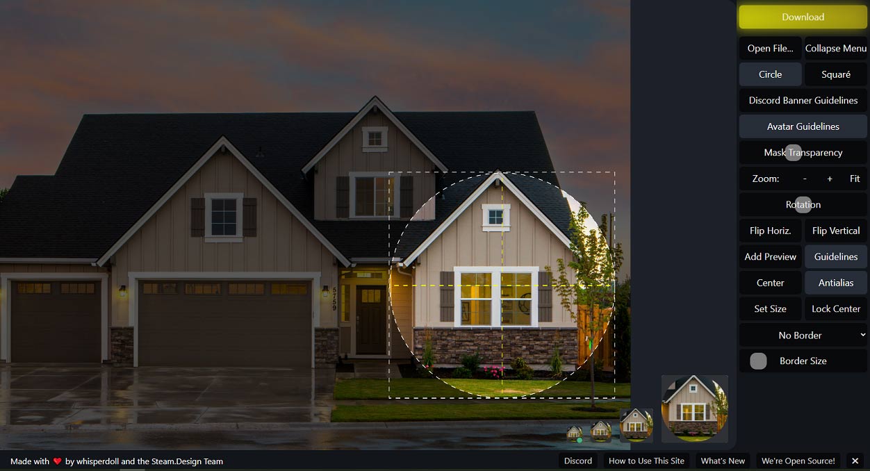 Avatar Cropper interface showing how to crop an avatar.