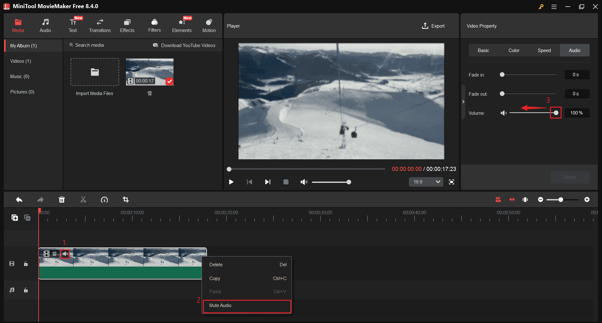 MiniTool MovieMakerでMOVファイルをミュートにする三つの方法