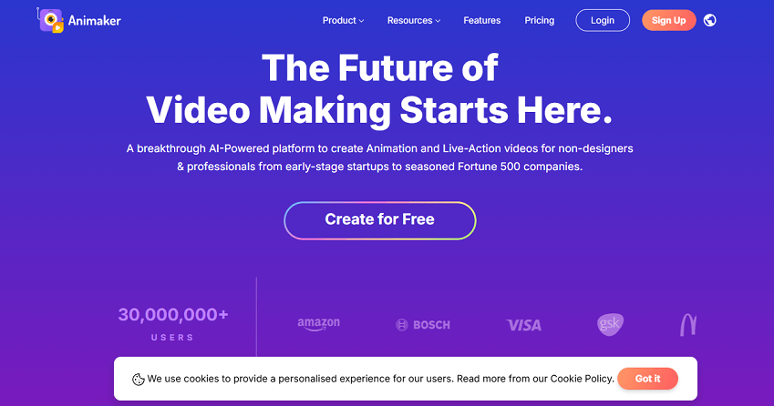 Animaker’s interface