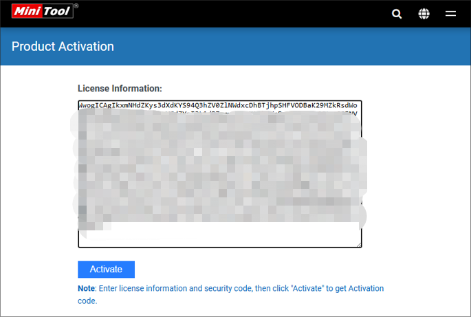 Klicken Sie auf die Schaltfläche Activate, um den Offline-Registrierungsschlüssel von MiniTool MovieMaker zu erhalten.