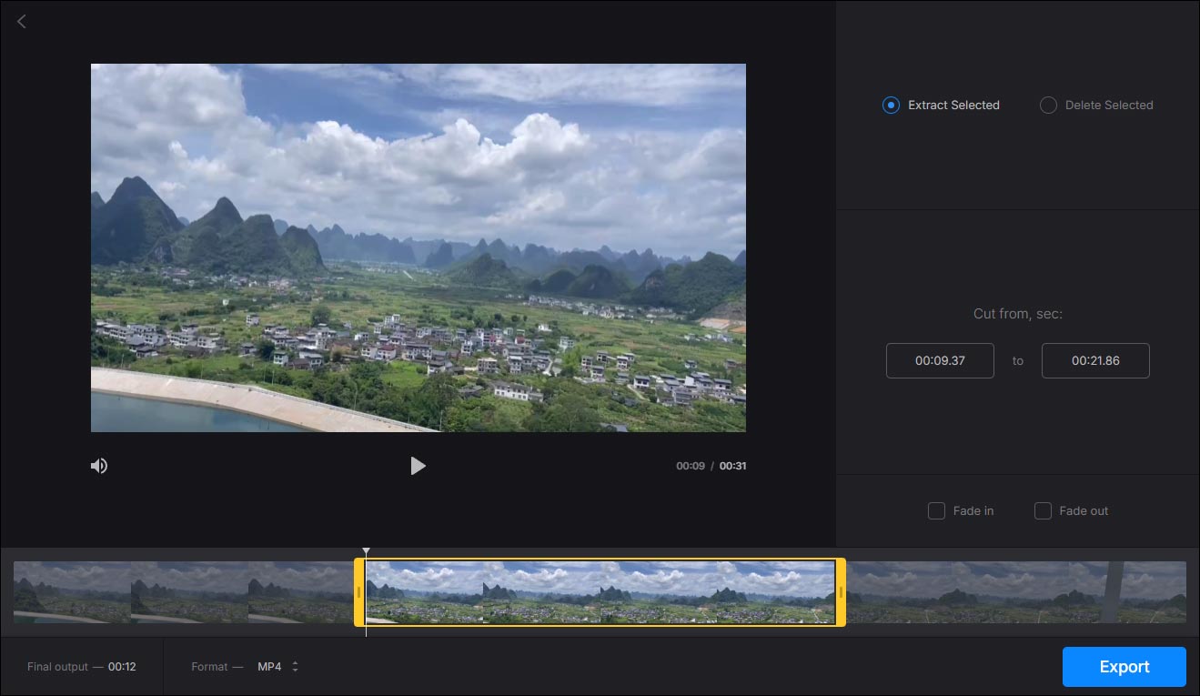 The main interface of Clideo.