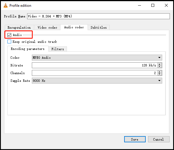 Bearbeiten des Profils.