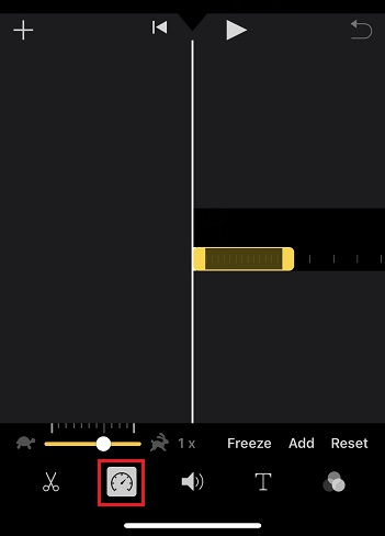 Appuyez sur le bouton Vitesse.