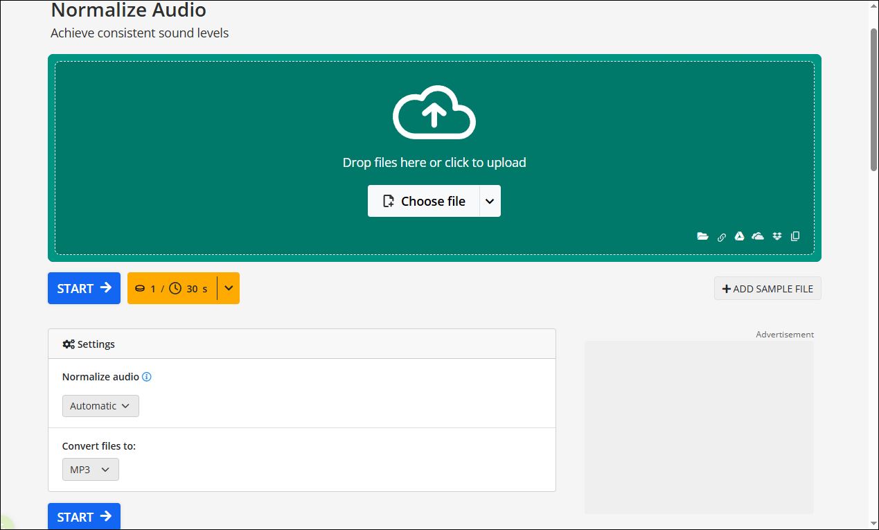 The main editing interface of Audio2Edit.com.