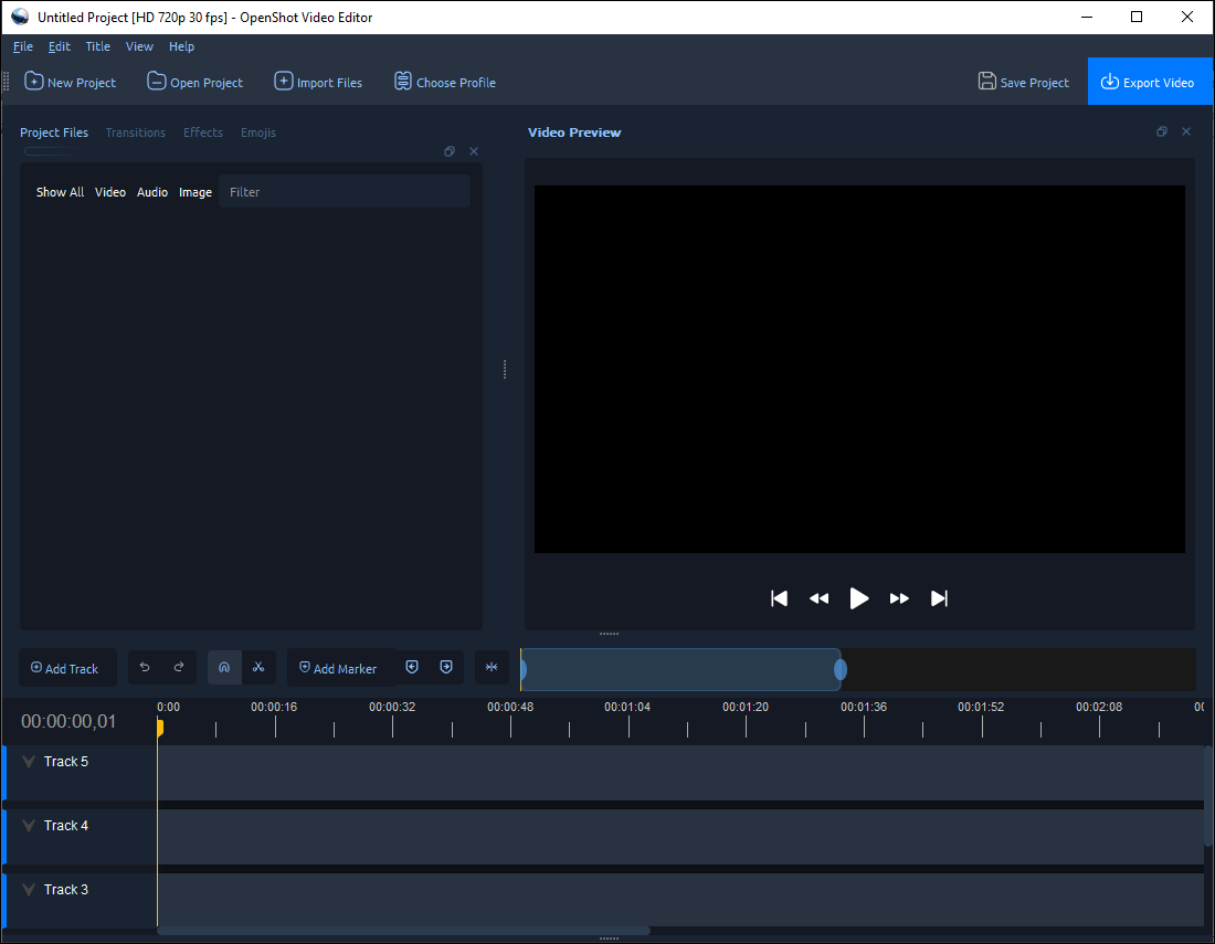 The main editing interface of OpenShot Video Editor as a Reddit video maker.