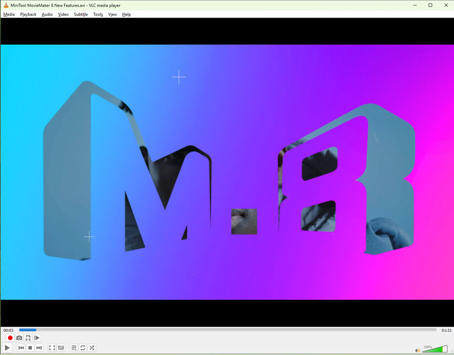 VLC Media Player playing AVI file
