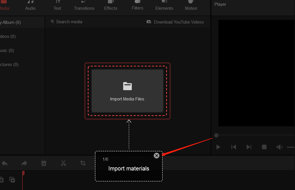 MiniTool MovieMaker walkthrough interface showing how to close the walkthrouogh