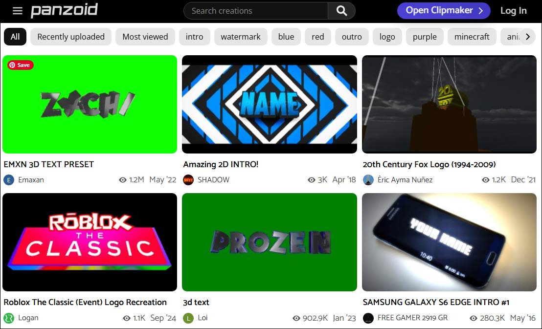 The main interface of Panzoid.