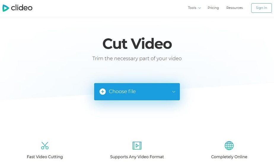 Clideo Video Cutter