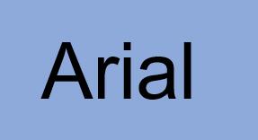 the Arial font