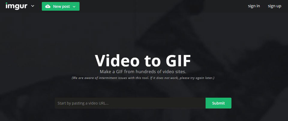 Imgur video to GIF converter