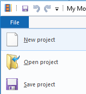 click File and then choose Open project