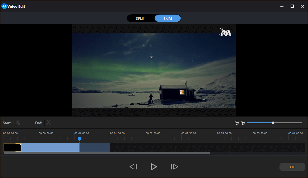 MiniTool Movie Maker trim video
