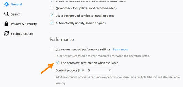 disable firefox hardware acceleration