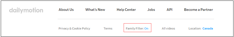 turn on Family Filter