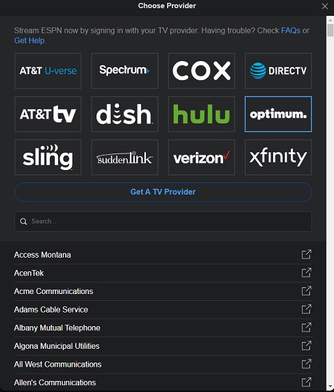 choose a TV provider