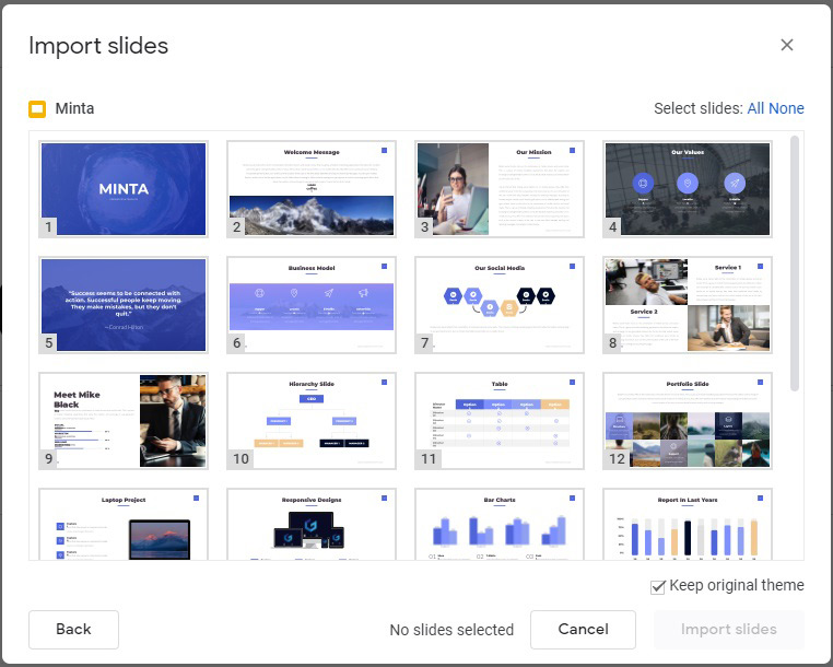 import PowerPoint slides to Google Slides