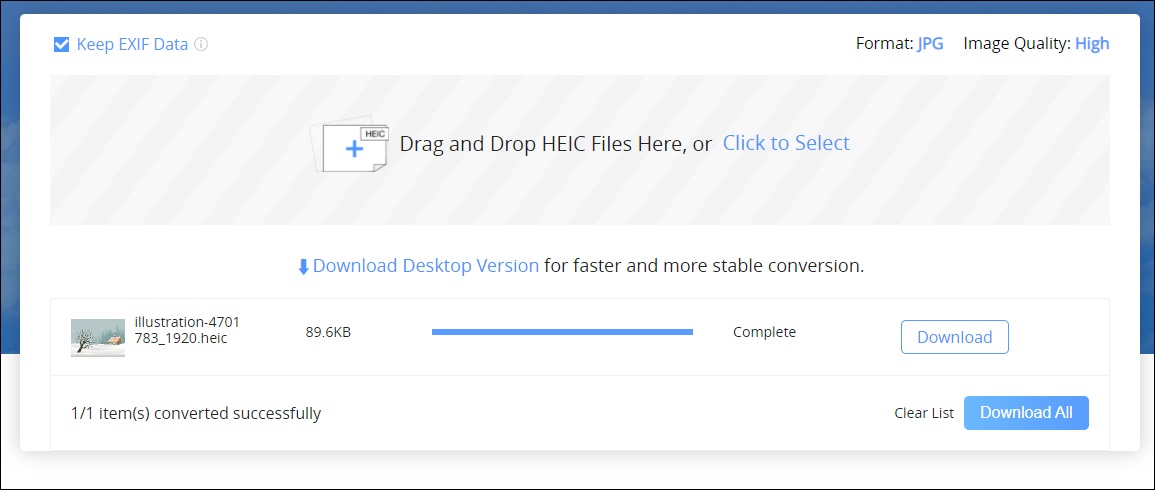 Download the converted file