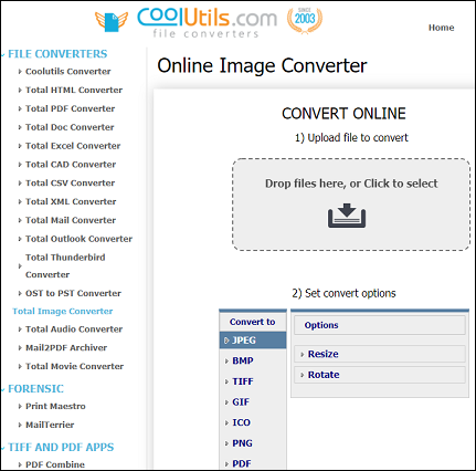 CoolUtils Online Image Converter