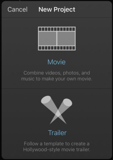 tap on Movies to combine videos