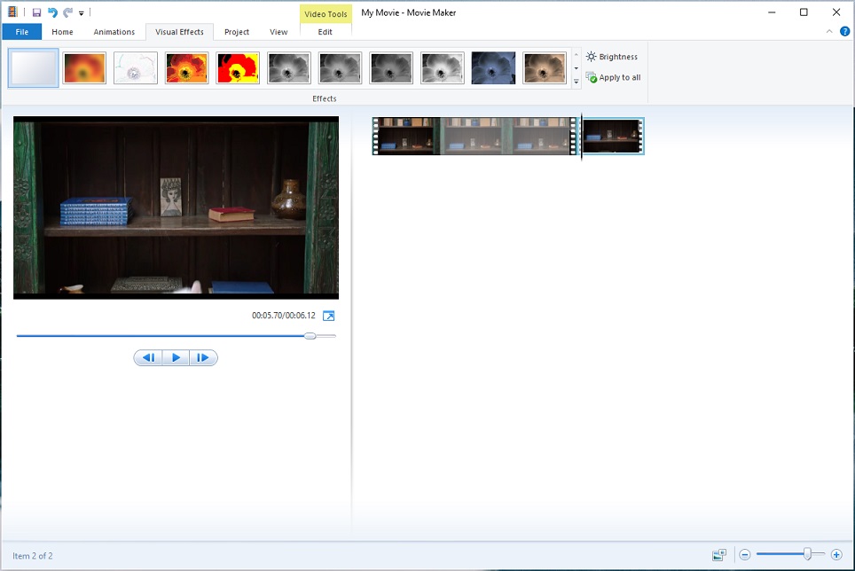 add blur effects to video in Windows Movie Maker
