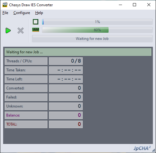 the interface of Chasys Draw IES Converter