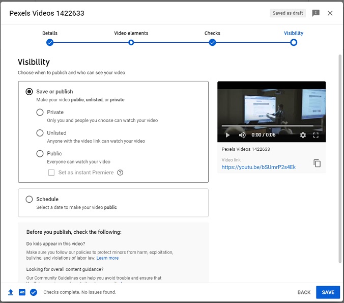 upload video lectures to YouTube