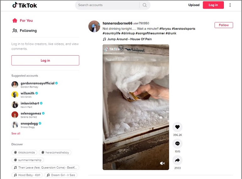 browse TikTok videos without an account