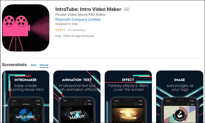 IntroTube: Intro Video Maker