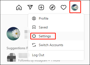 click the settings
