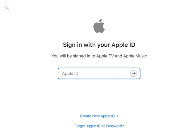 enter password in Apple Music