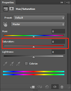 set the Saturation value as -100