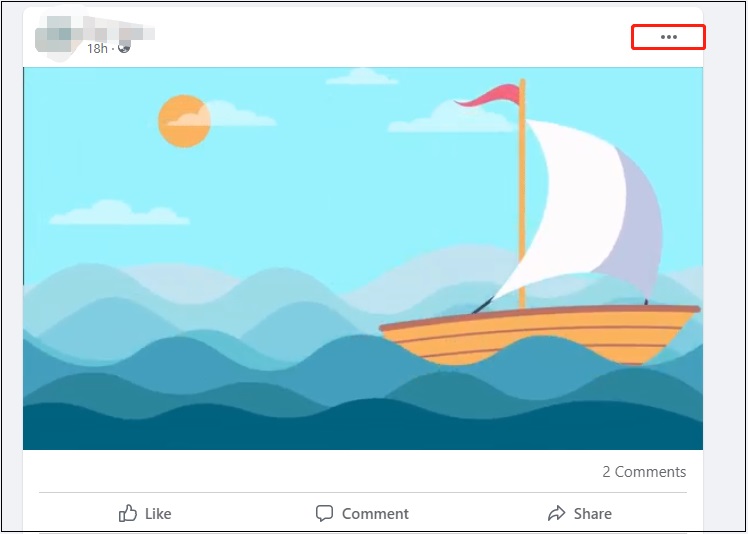 copy the URL of the Facebook GIF