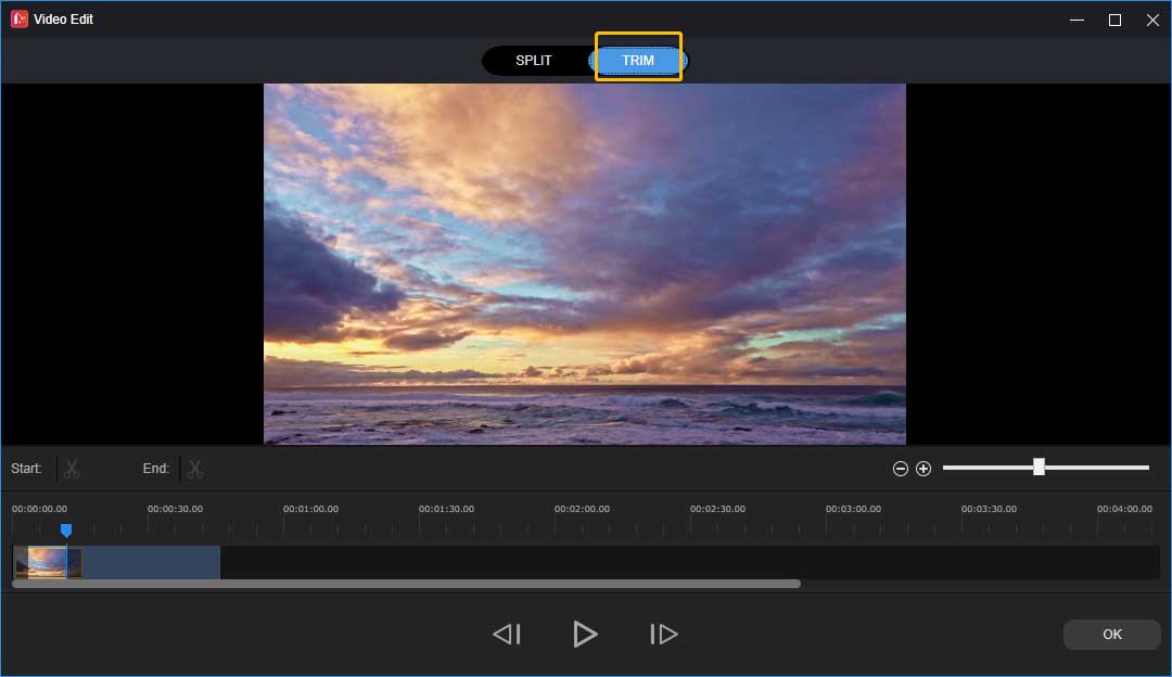 Trim a video with MiniTool MovieMaker