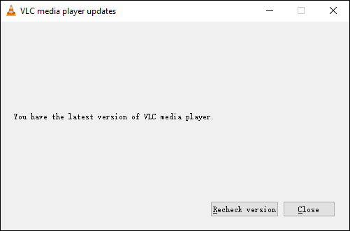 VLC update check