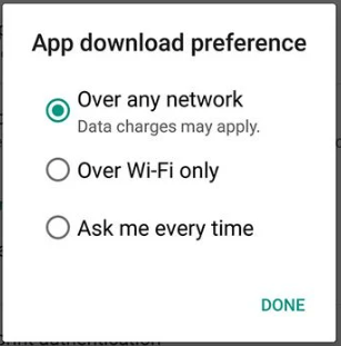 app download over any network