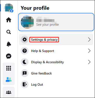 click Settings & privacy option
