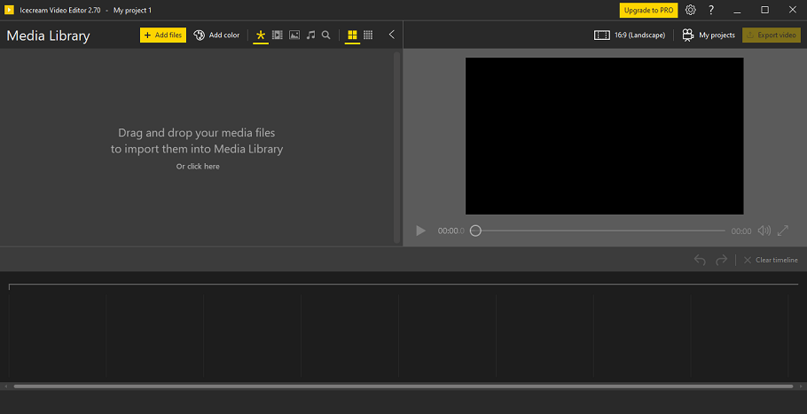 interface of IceCream Video Editor