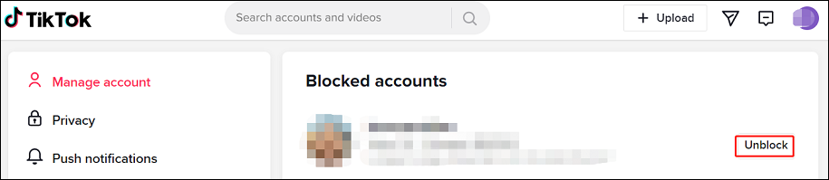 click Unblock