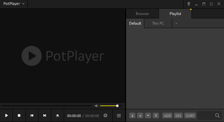 the interface of PotPlayer