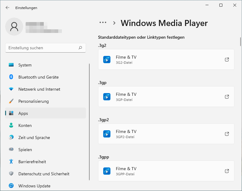 Windows 11 Standard Media Player
