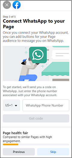 connect WhatsApp to Facebook page