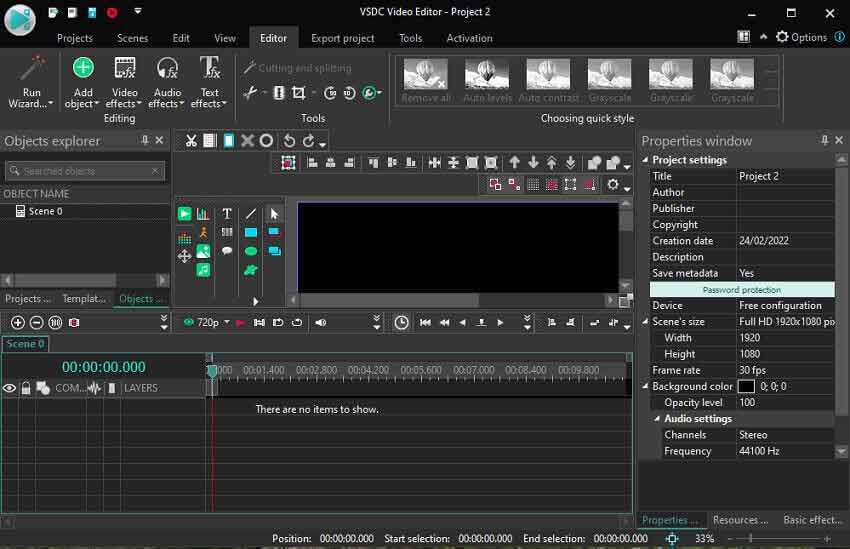 VSDC kostenloser Video-Editor