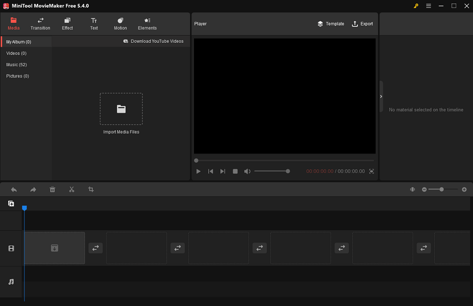 MiniTool MovieMaker’s editing interface