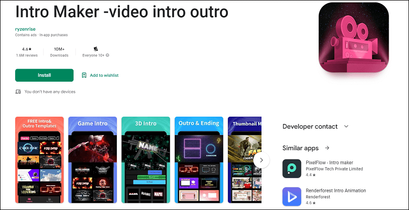 Intro Maker – Video Intro Outro