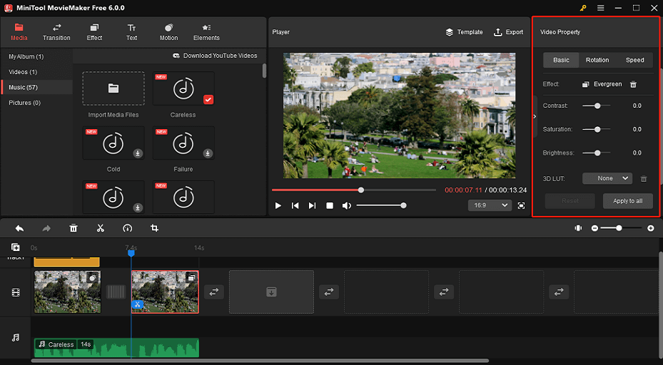 adjust video property