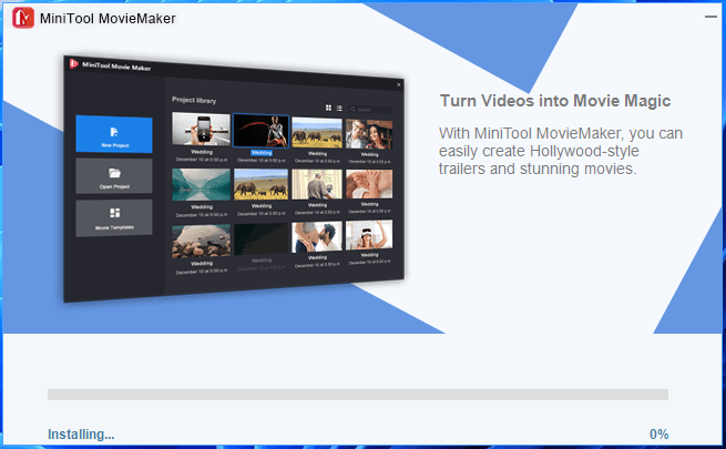 installing MiniTool MovieMaker