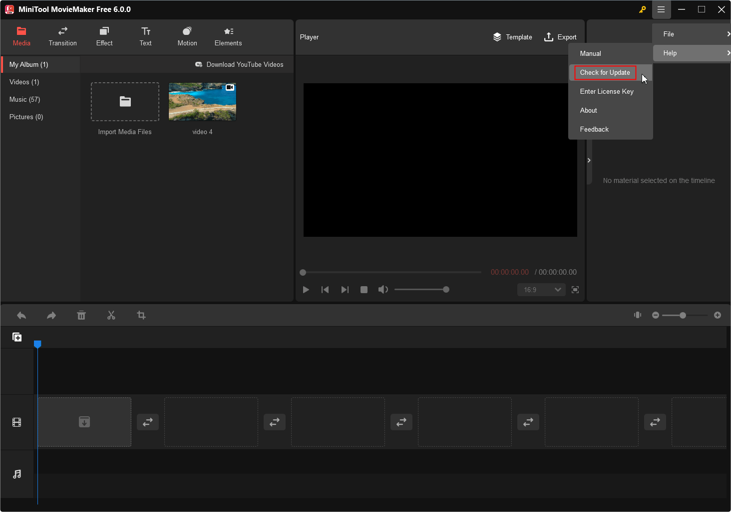 check update for MiniTool MovieMaker