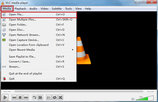 VLCでMOVファイルを再生する