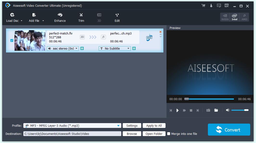 Aiseesoft Video Converter Ultimate のメイン インターフェイス